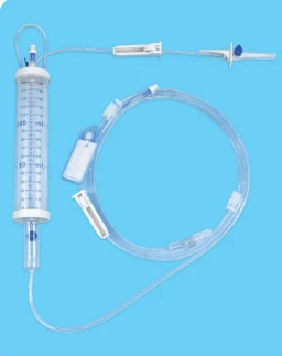 Burette-type Infusion Set with Float Valve